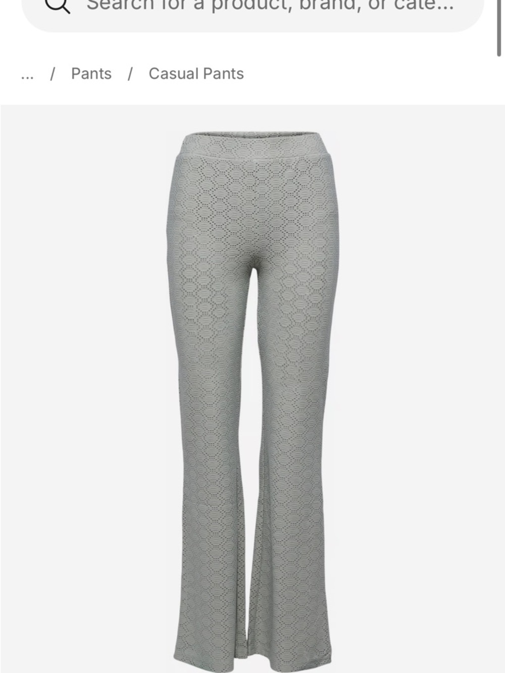 Nana the Brand Knitted Lace Flare Pants